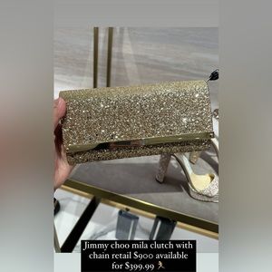 Jimmy choo mila clutch with chain